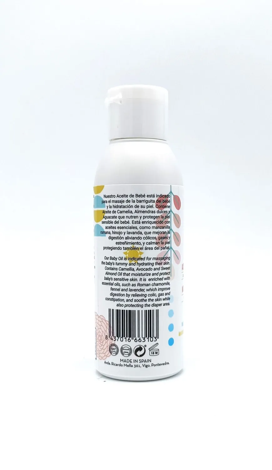 Acemelia Camelia Olio Bebè massaggio pancino
