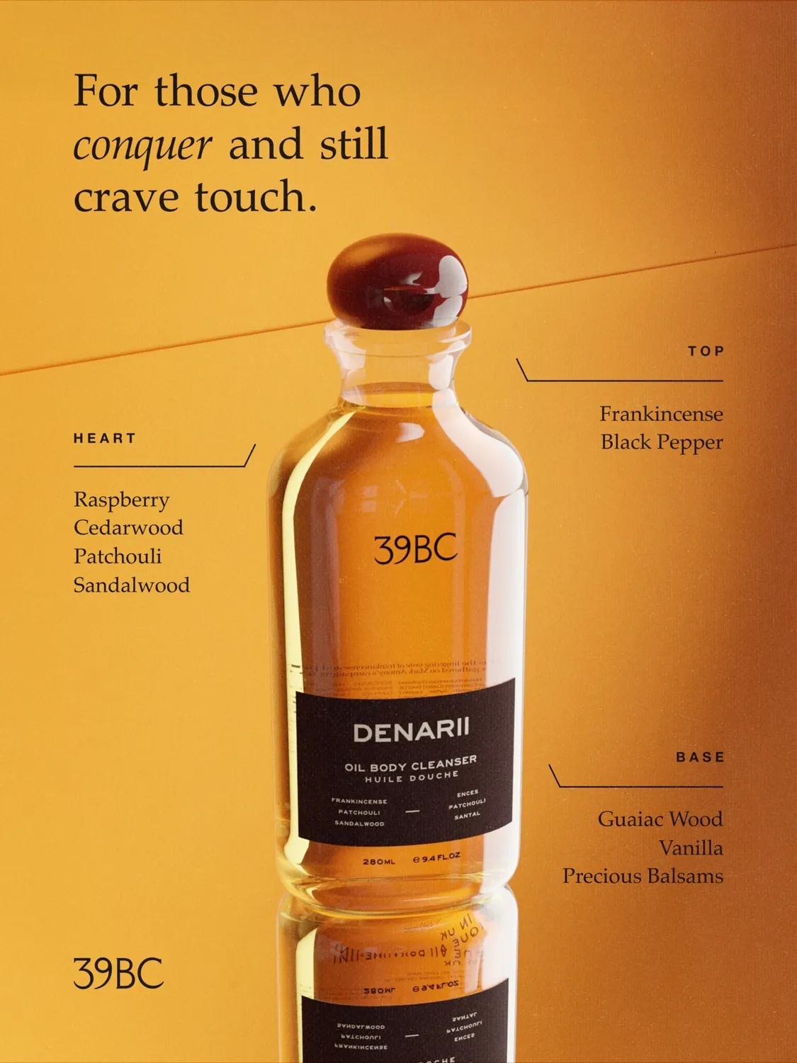 39BC DENARII olio doccia incenso sandalo patchouli