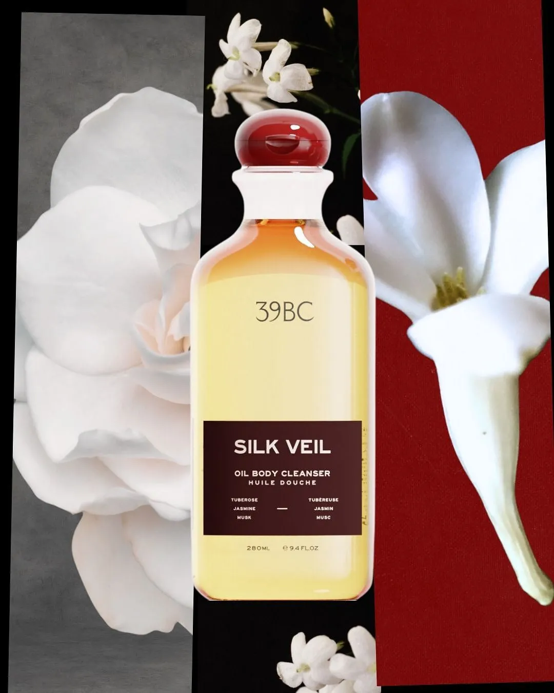 39BC Silk Veil olio doccia 100ml tuberosa e gelsomino