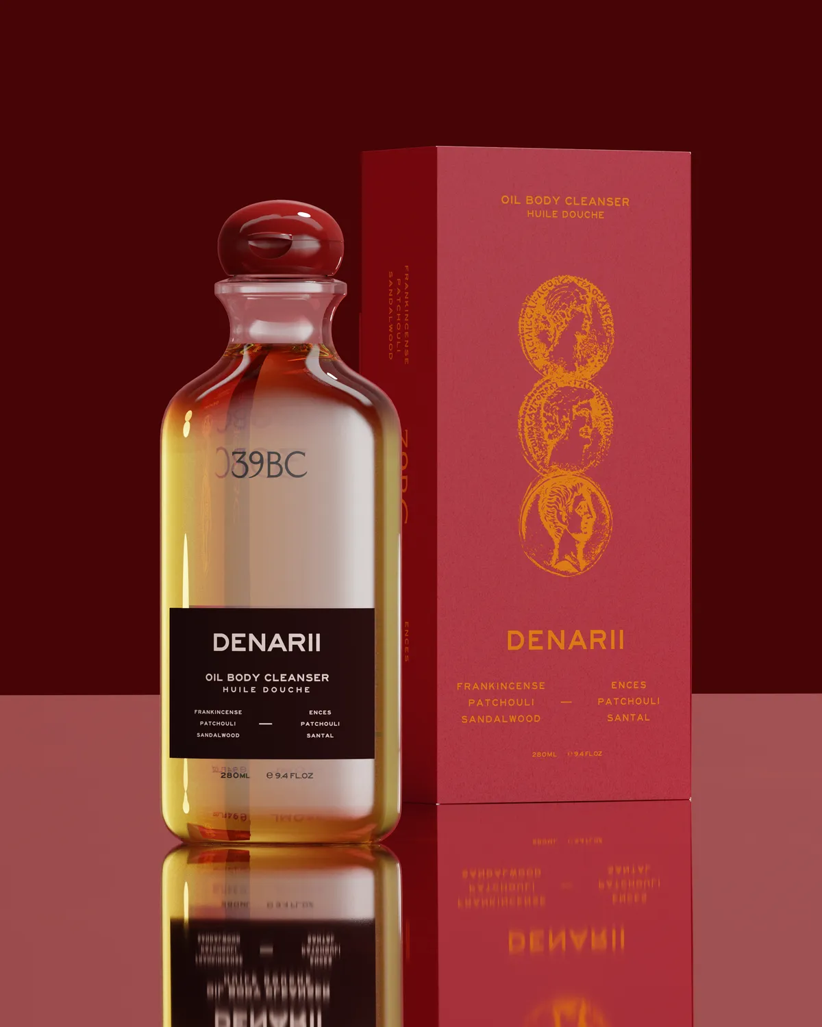 39BC DENARII olio doccia incenso sandalo patchouli