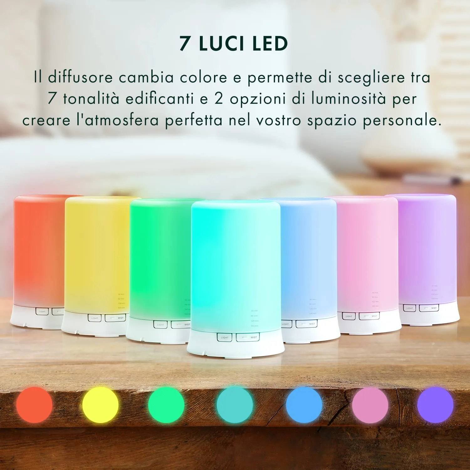 The Body Source Diffusore Aromi Ultrasuoni 100ml 7 LED
