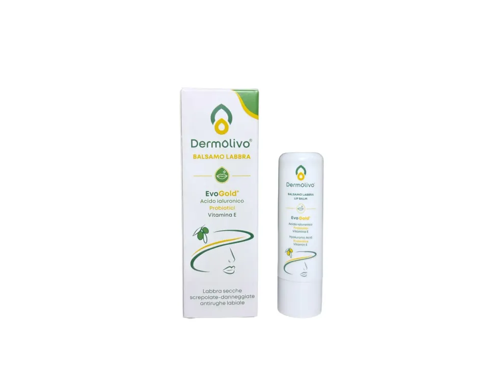 DermOlivo balsamo labbra stick acido ialuronico naturale