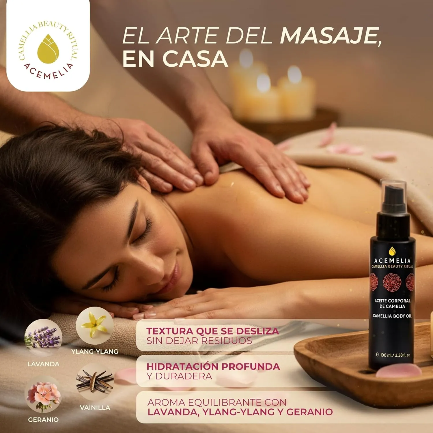 Acemelia olio corpo camelia 100 ml pelle secca