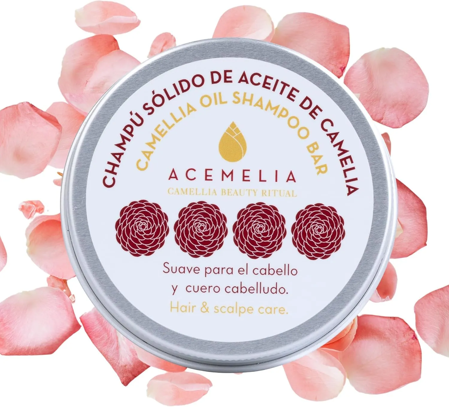 Acemelia shampoo solido camelia 70 g in lattina