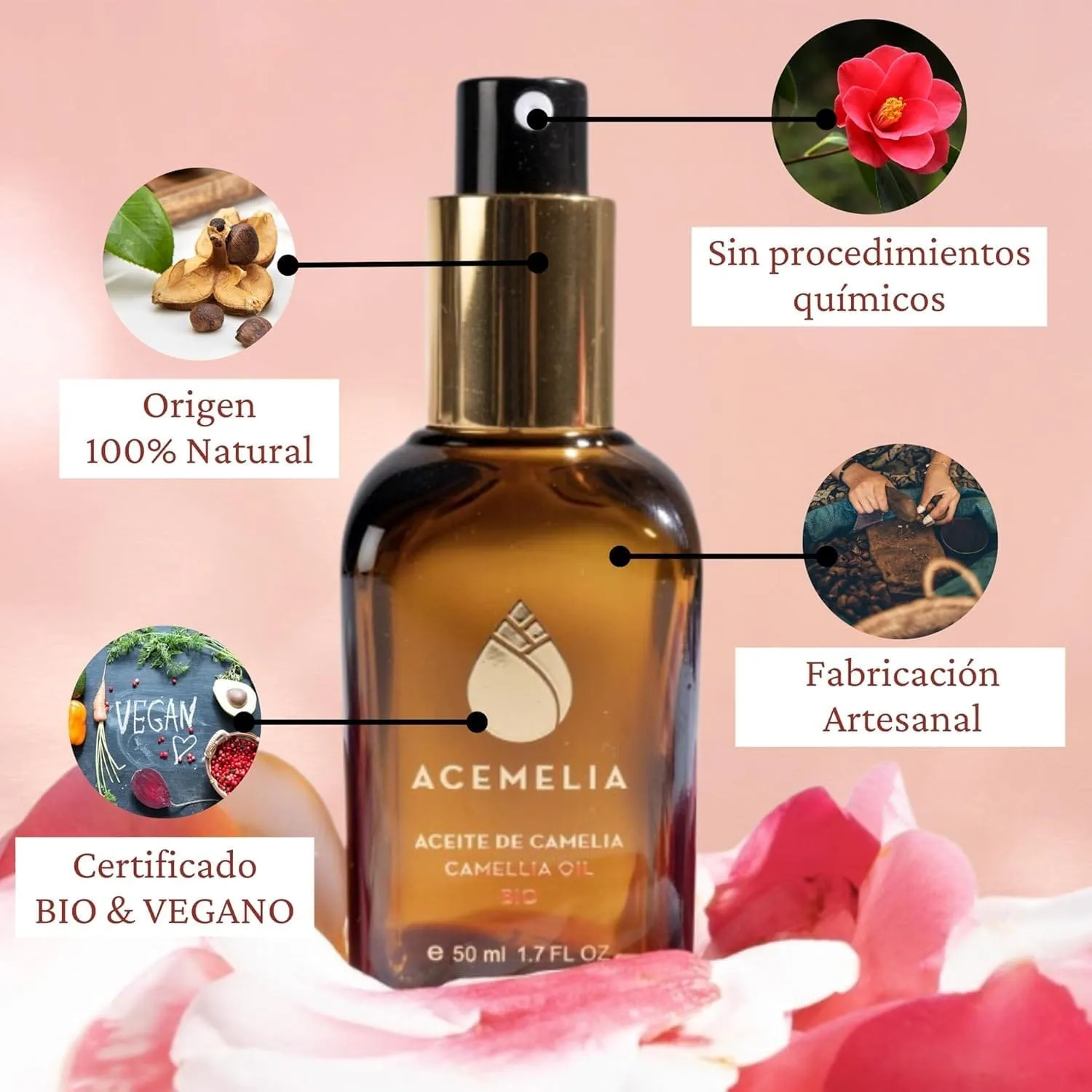 Acemelia Camelia olio secco bio 30ml viso capelli