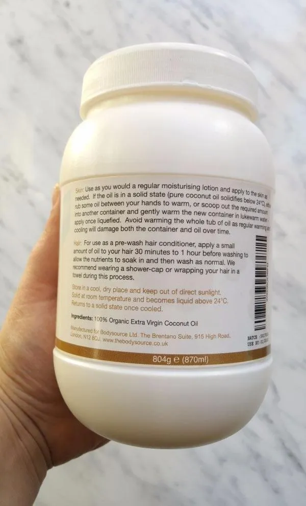 the body source olio cocco bio extravergine 1 litro crudo
