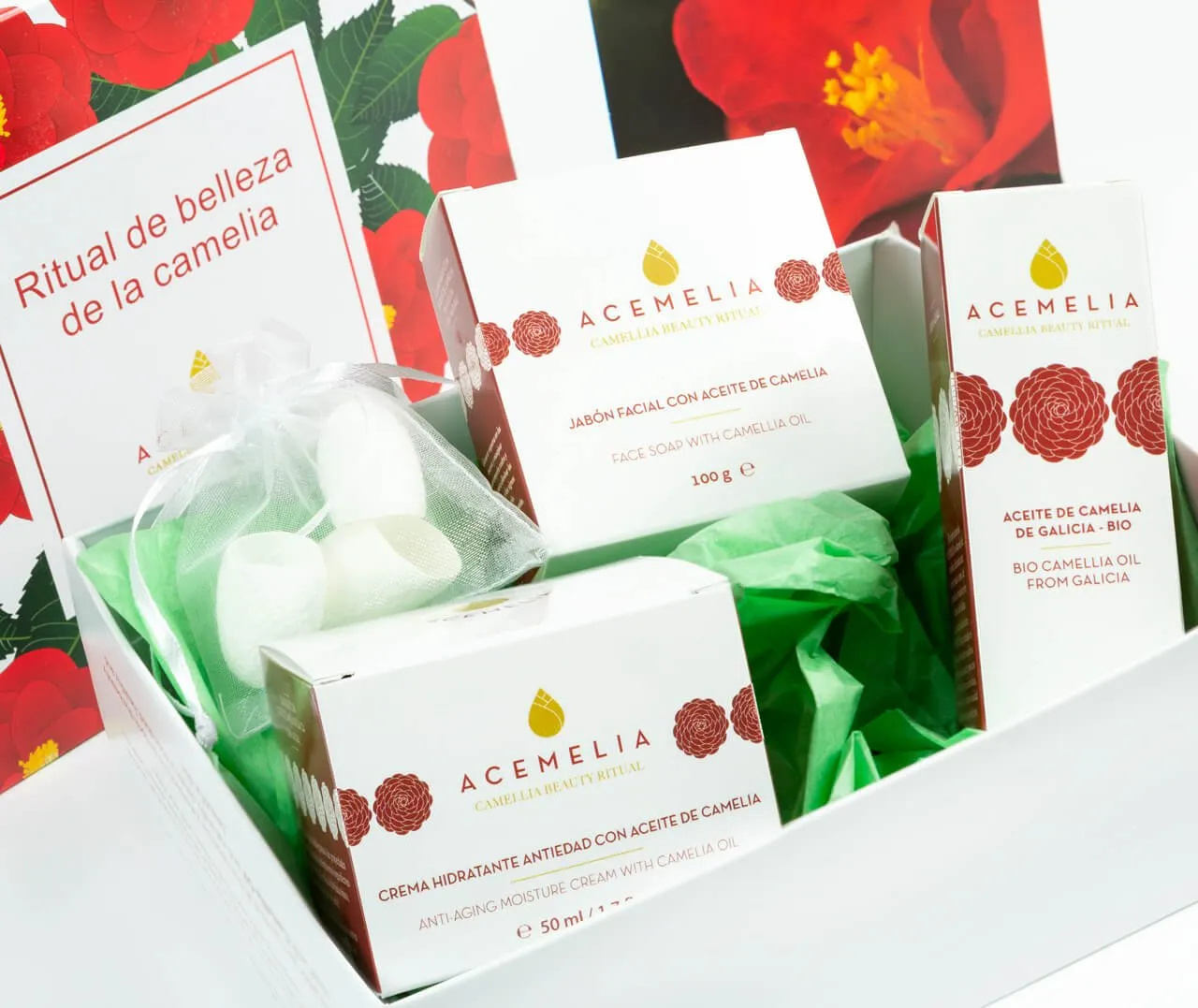 Acemelia Beauty Ritual kit viso olio camelia 3 pezzi